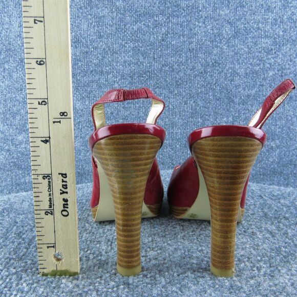 Jessica Simpson Aimee Women Slingback Heel Shoes Size 7.5 Red Patent Leather - Picture 5 of 9